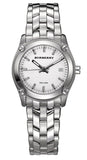 Burberry Heritage Check White Dial Silver Steel Strap Watch for Women - BU1853