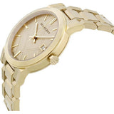 Burberry The City Gold Dial Gold Steel Strap Watch for Women - BU9033