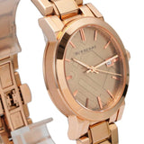 Burberry The City Rose Gold Dial Rose Gold Steel Strap Watch for Women - BU9034