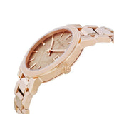 Burberry The City Rose Gold Dial Rose Gold Steel Strap Watch for Women - BU9034