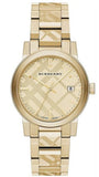 Burberry The City Gold Dial Gold Steel Strap Watch for Men - BU9038