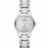 Burberry The City Diamonds Silver Dial Silver Steel Strap Watch for Women - BU9125