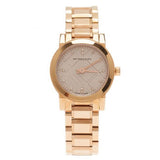 Burberry The City Diamonds Rose Gold Dial Rose Gold Steel Strap Watch for Women - BU9126