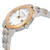 Burberry The City Diamonds White Dial Two Tone Steel Strap Watch for Women - BU9127