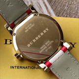 Burberry The City Champagne Dial Leather Strap Watch for Women - BU9139