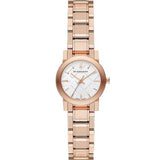 Burberry The City White Dial Rose Gold Steel Strap Watch for Women - BU9204