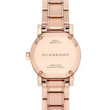 Burberry The City Diamonds Rose Dial Rose Gold Steel Strap Watch for Women - BU9225