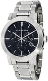 Burberry The City Black Dial Silver Steel Strap Watch for Men - BU9351