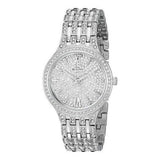 Bulova Crystal Collection Silver Dial Silver Steel Strap Watch for Women - 96L243