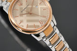 Burberry The Classic Rose Gold Dial Two Tone Steel Strap Watch for Women - BU10117