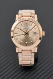 Burberry The City Light Brown Dial Rose Gold Steel Strap Watch for Women - BU9005