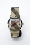 Burberry The City Nova Beige Dial Grey Leather Strap Watch for Women - BU9023