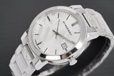 Burberry The City Silver Dial Silver Steel Strap Watch for Men - BU9037