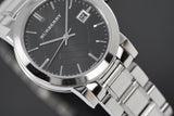 Burberry The City Black Dial Silver Steel Strap Watch for Women - BU9101