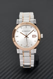 Burberry The City Diamonds White Dial Two Tone Steel Strap Watch for Women - BU9127