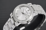 Burberry The City Diamonds Silver Dial Silver Steel Strap Watch for Women - BU9220