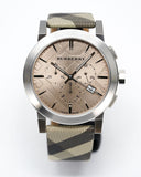 Burberry The City Smoked Brown Dial Brown Leather Strap Watch for Men - BU9361