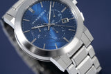 Burberry The City Blue Dial Silver Steel Strap Watch for Men - BU9363