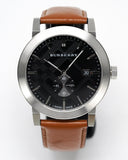 Burberry The City Black Dial Brown Leather Strap Watch for Men - BU9905