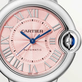 Cartier Ballon Bleu de Cartier Pink Dial Silver Steel Strap Watch for Women - WSBB0046