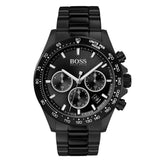 Hugo Boss Hero Black Dial Black Steel Strap Watch for Men - 1513754