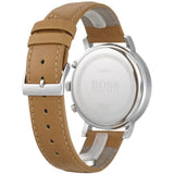 Hugo Boss Spirit Grey Dial Brown Leather Strap Watch for Men - 1513691