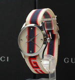 Gucci G Timeless Quartz White Dial Two Tone NATO Strap Watch For Men - YA1264071