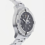 Breitling Avenger Chronograph 45mm Black Dial Silver Steel Strap Watch for Men - A13317101B1A1