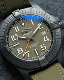 Breitling Avenger Automatic GMT 45 Night Mission Green Dial Green Nylon Strap Watch for Men - V323952A1L1X1