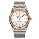 Breitling Chronomat 32 Diamonds White Dial Two Tone Steel Strap Watch for Women - U77310591A1U1