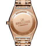 Breitling Chronomat 32 White Dial Rose Gold Steel Strap Watch for Women - R10380101A1R1