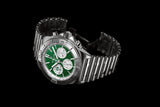 Breitling Chronomat B01 42 Six Nations Ireland Green Dial Silver Steel Strap Watch for Men - AB0134A91L1A1