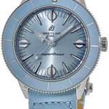 Breitling Superocean Heritage '57 Pastel Paradise Blue Dial Blue Leather Strap Watch for Women - A10340161C1X1