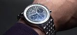 Breitling Navitimer B02 Chronograph 41 Cosmute Black Dial Silver Steel Strap Watch for Men - PB02301A1B1A1