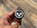 Breitling Super Avi B04 Chronograph GMT 46 Mosquito Black Dial Brown Leather Strap Watch for Men - YB04451A1B1X1