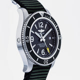 Breitling Superocean Automatic 44mm Outerknown Green Dial Green Nylon Strap Watch for Men - A17367A11L1W1