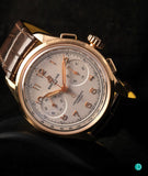 Breitling Premier B09 Chronograph 40 White Dial Brown Leather Strap Watch for Men - RB0930371G1P1