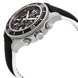 Breitling Superocean Chronograph II 44mm Automatic Black Dial Black Leather Strap Mens Watch - A1334102/BA84