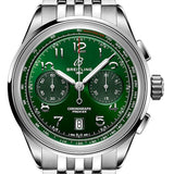 Breitling Premier B01 Chronograph 42 Green Dial Silver Steel Strap Watch for Men - AB0145371L1A1