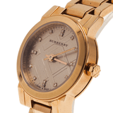 Burberry The City Diamonds Rose Gold Dial Rose Gold Steel Strap Watch for Women - BU9126