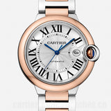 Cartier Ballon Bleu De Cartier Silver Dial Two Tone Steel Strap Watch for Men - W2BB0034