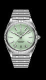 Breitling Chronomat Automatic 36 Diamonds Green Dial Two Tone Steel Strap Watch for Women - A10380591L1A1