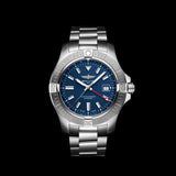 Breitling Avenger Automatic GMT 45 Blue Dial Silver Steel Strap Watch for Men - A32395101C1A1