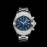 Breitling Avenger Chronograph 45mm Blue Dial Silver Steel Strap Watch for Men - A13317101C1A1