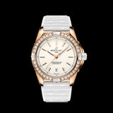 Breitling Super Chronomat Automatic 38 Origins Diamonds White Dial White Rubber Strap Watch for Women - R17356531G1S1