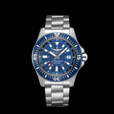 Breitling Superocean 44mm Special Blue Dial Silver Steel Strap Watch for Men - Y17393161C1A1