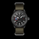 IWC Pilot’s Watch Mark XVIII Top Gun Edition “SFTI” Black Dial Green Nylon Strap Watch for Men - IW324712