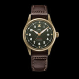 IWC Pilot's Watch Automatic Spitfire Green Dial Brown Leather Strap Watch for Men - IW326802