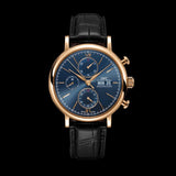 IWC Portofino Chronograph Blue Dial Black Leather Strap Watch for Men - IW391035