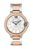 Cartier Ballon Blue De Cartier Diamonds Silver Dial Two Tone Steel Strap Watch for Women - W3BB0013